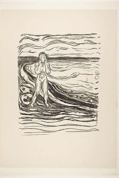 Alpha's Despair, 1908 / 09. Creator: Edvard Munch