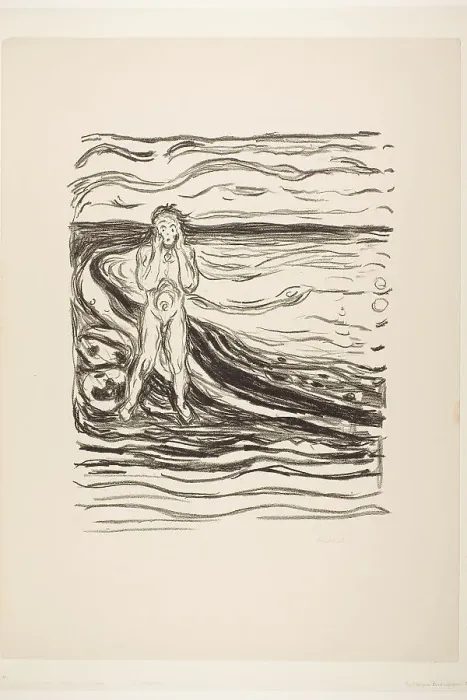 Framed Print : Alpha's Despair, 1908 / 09. Creator: Edvard Munch Framed Print : Alpha's Despair, 1908 / 09. Creator: Edvard Munch