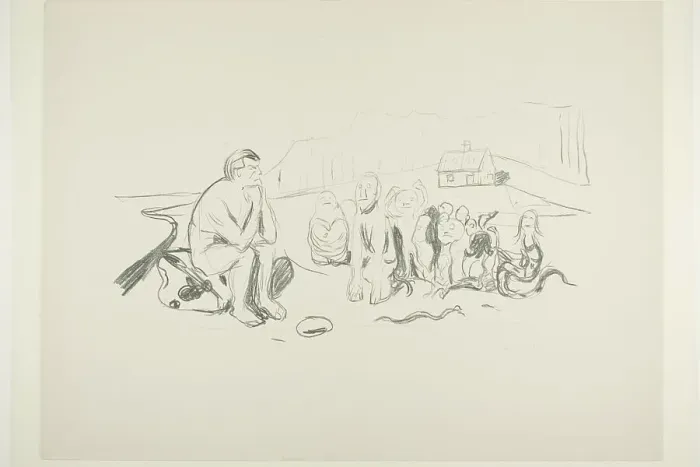Framed Print : Alpha's Progeny, 1908 / 09. Creator: Edvard Munch Framed Print : Alpha's Progeny, 1908 / 09. Creator: Edvard Munch