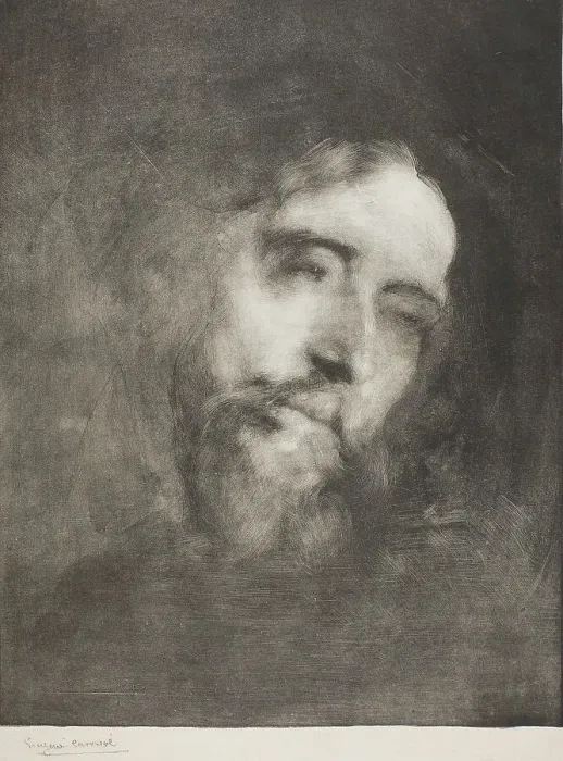 Framed Print : Alphonse Daudet, 1893. Creator: Eugene Carriere Framed Print : Alphonse Daudet, 1893. Creator: Eugene Carriere