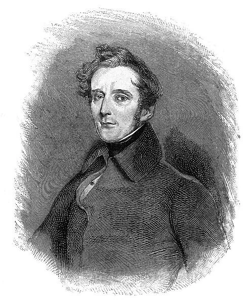 Alphonse de Lamartine (1790-1869), French writer, poet and politician, 1900