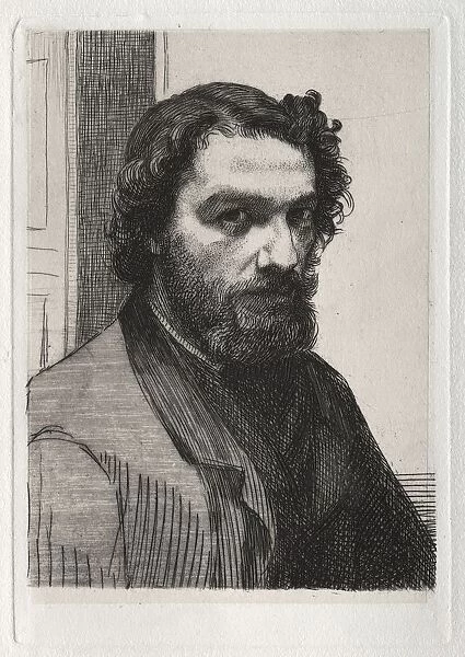 Alphonse Legros, 1861 (printed 1875). Creator: Felix Bracquemond (French, 1833-1914); Cadart