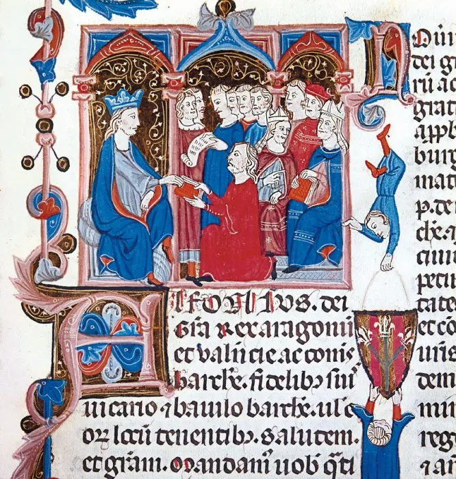 Framed Print : Alphonso II the Liberal (1285 - 1291) confirming the city of Barcelona and its merchants Framed Print : Alphonso II the Liberal (1285 - 1291) confirming the city of Barcelona and its merchants