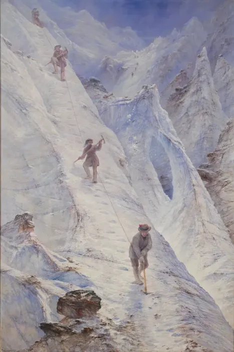 Framed Print : Alpine Climbers, 1869. Creator: Elijah Walton Framed Print : Alpine Climbers, 1869. Creator: Elijah Walton