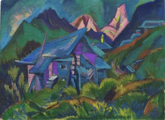 Framed Print : Alpine huts and Tinzenhorn, 1919-1920. Creator: Kirchner, Ernst Ludwig (1880-1938) Framed Print : Alpine huts and Tinzenhorn, 1919-1920. Creator: Kirchner, Ernst Ludwig (1880-1938)