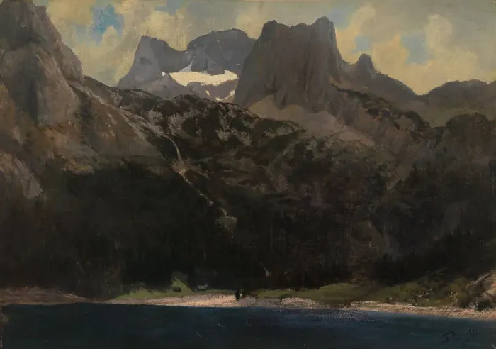 Framed Print : Alpine Lake, 1872. Creator: Fanny Churberg Framed Print : Alpine Lake, 1872. Creator: Fanny Churberg