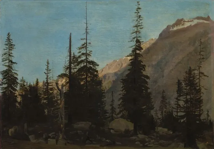 Framed Print : Alpine Landscape: The Handegg, Switzerland, 1850s. Creator: Jean-Leon Gerome