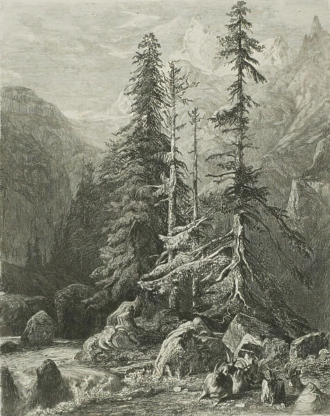 Alpine Landscape, n. d. Creator: Alexandre Calame