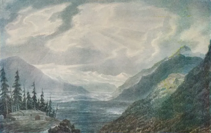Framed Print : An Alpine Valley, 18th century. Artist: John Robert Cozens