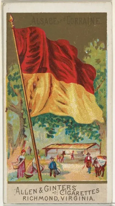 Framed Print : Alsace and Lorraine, from Flags of All Nations, Series 2 (N10) for Allen & Framed Print : Alsace and Lorraine, from Flags of All Nations, Series 2 (N10) for Allen &