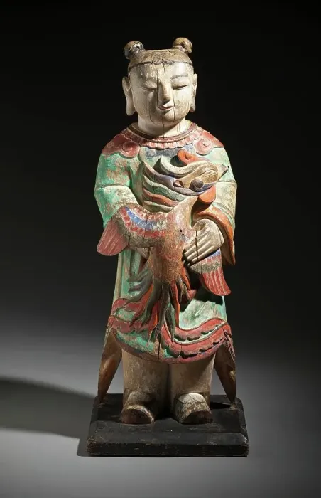 Framed Print : Altar Attendant (Tongja) Holding a Phoenix (image 1 of 4), 18th century. Creator: Unknown Framed Print : Altar Attendant (Tongja) Holding a Phoenix (image 1 of 4), 18th century. Creator: Unknown
