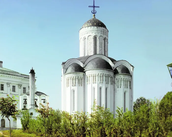 Framed Print : Altar side of the Cathedral of Saint Demetrius [Vladimir], 1911. Creator: Sergey Mikhaylovich Prokudin-Gorsky