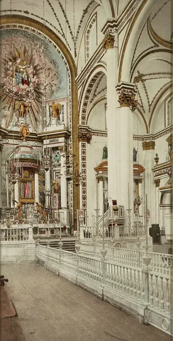 Framed Print : The altar, Church of Guadaloupe, [the Cathedral], City of Mexico, between 1884 and 1900. Creator: William H. Jackson