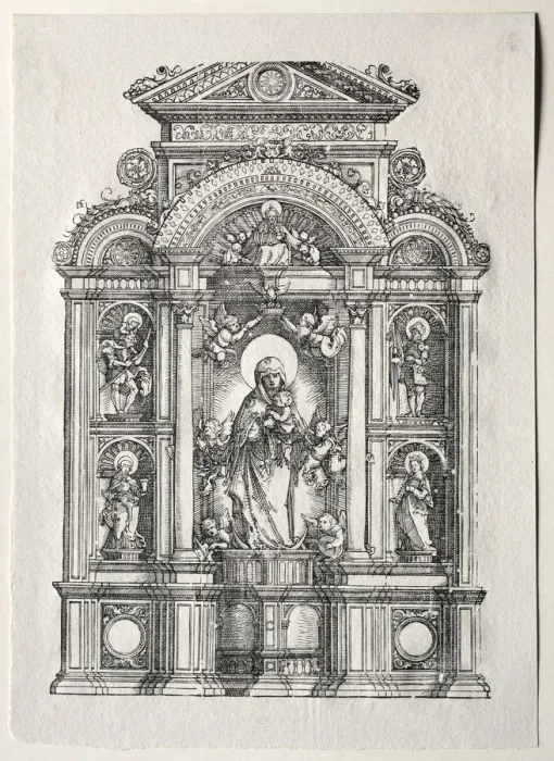 Framed Print : Altar mit der Schonen Maria von Regensburg, 1520. Creator: Albrecht Altdorfer (German, c Framed Print : Altar mit der Schonen Maria von Regensburg, 1520. Creator: Albrecht Altdorfer (German, c