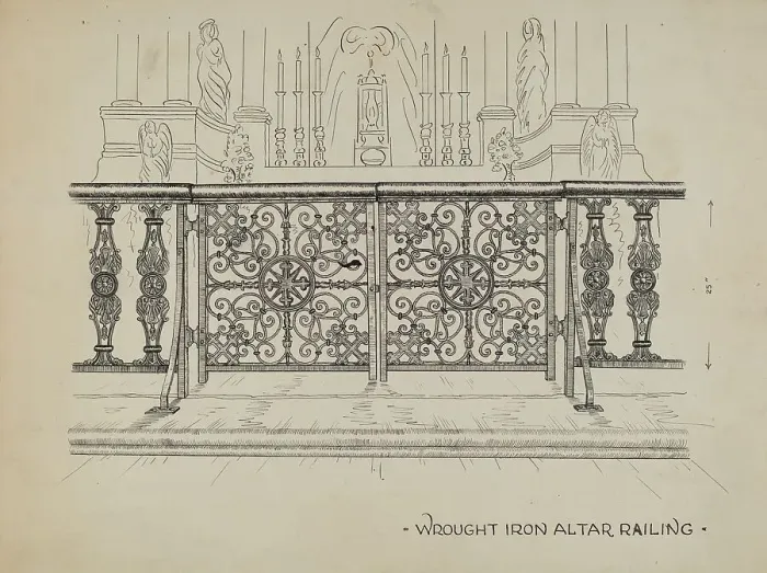Framed Print : Altar Railing, c. 1936. Creator: Ray Price Framed Print : Altar Railing, c. 1936. Creator: Ray Price