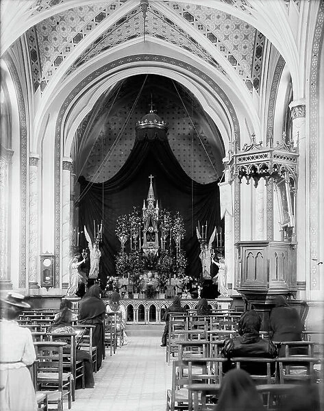 Altar in Santa Capilla, Caracas, Venezuela, between 1900 and 1906. Creator: Unknown