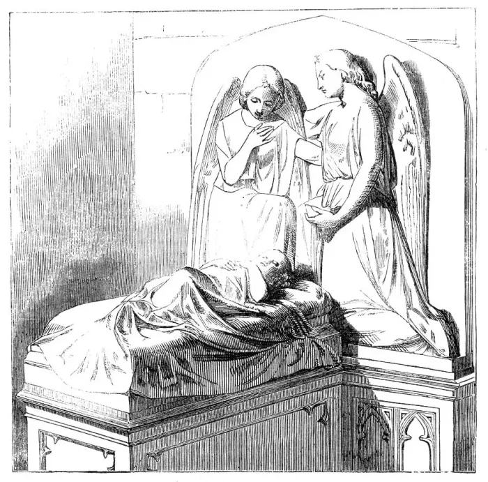 Framed Print : Altar-tomb and Sculpture in Ledbury Church, 1857. Creator: Unknown Framed Print : Altar-tomb and Sculpture in Ledbury Church, 1857. Creator: Unknown