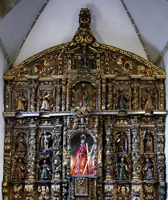 Framed Print : Altarpiece of twelve apostles, Sanctuary, San Andres de Teixido, Galicia, Spain, 2000. Creator: Miguel Lopez de la Pena Framed Print : Altarpiece of twelve apostles, Sanctuary, San Andres de Teixido, Galicia, Spain, 2000. Creator: Miguel Lopez de la Pena