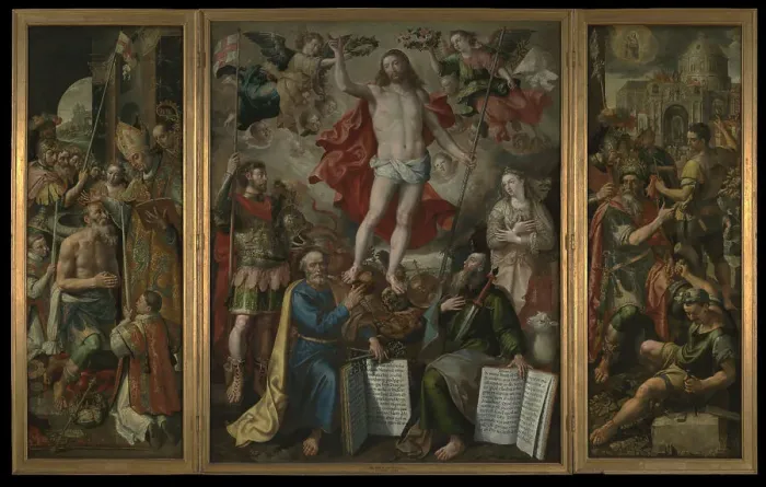 Framed Print : Altarpiece of the Guild of the Old Arbalest, 1590. Creator: Martin de Vos Framed Print : Altarpiece of the Guild of the Old Arbalest, 1590. Creator: Martin de Vos