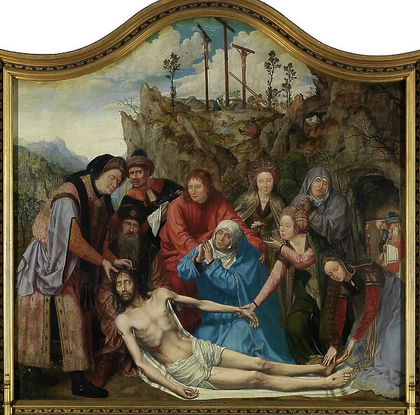 Altarpiece of the Joiners Guild. The Lamentation over the Dead Christ, 1511. Creator: Massys, Quentin (1466-1530)