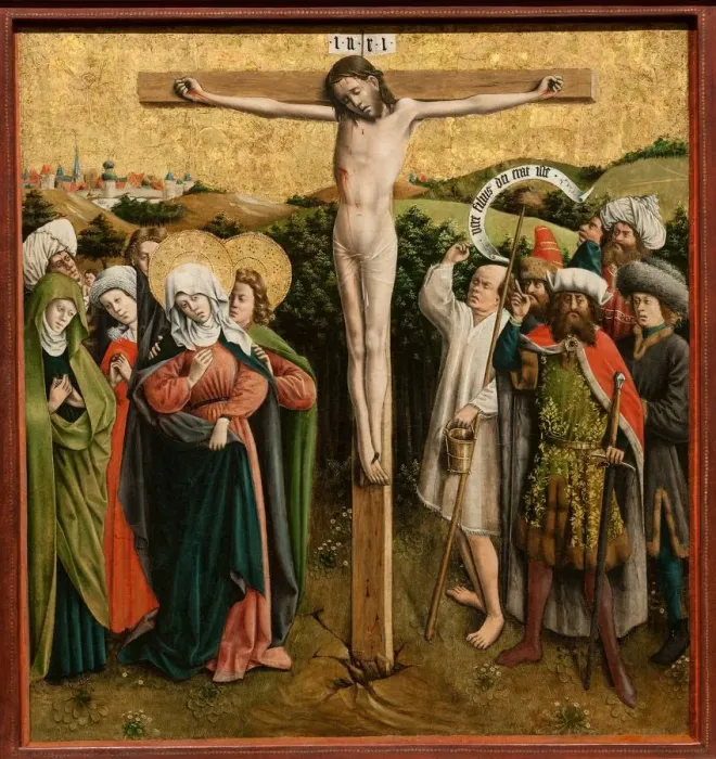 Framed Print : Altarpiece with The Passion of Christ, c. 1440s. Creator: Master of the Schlagl Altarpiece Framed Print : Altarpiece with The Passion of Christ, c. 1440s. Creator: Master of the Schlagl Altarpiece