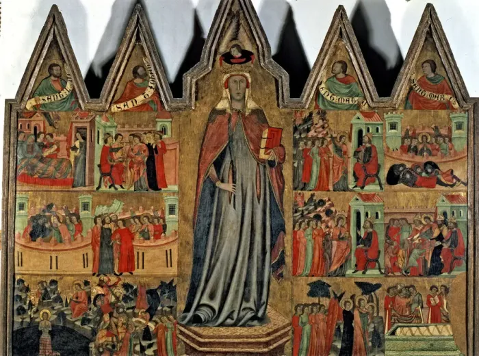 Framed Print : Altarpiece of Saint Quiteria, from the Hospital of Saint Anthony, by Joan Loert Framed Print : Altarpiece of Saint Quiteria, from the Hospital of Saint Anthony, by Joan Loert