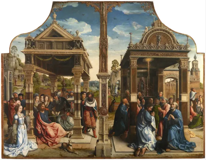 Framed Print : Altarpiece of Saints Thomas and Matthias, ca 1510-1520. Artist: Orley, Bernaert, van (1488-1541) Framed Print : Altarpiece of Saints Thomas and Matthias, ca 1510-1520. Artist: Orley, Bernaert, van (1488-1541)