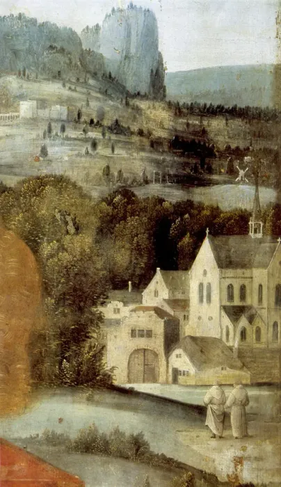 Framed Print : Detail from the altarpiece of St Anthony, 16th century Framed Print : Detail from the altarpiece of St Anthony, 16th century