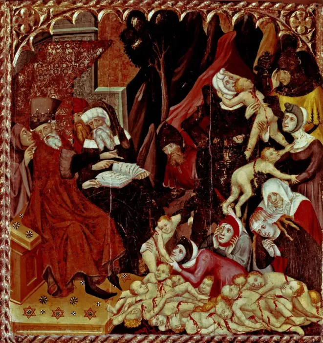 Framed Print : Altarpiece of St. Francis and Franciscan orders. Table of Slaughter of the Innocents Framed Print : Altarpiece of St. Francis and Franciscan orders. Table of Slaughter of the Innocents