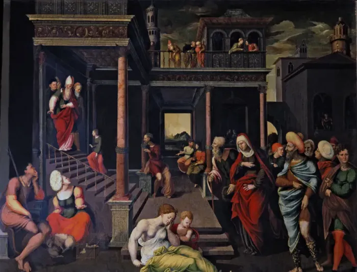 Framed Print : Altarpiece of St. John the Baptist, detail Presentation in the Temple Framed Print : Altarpiece of St. John the Baptist, detail Presentation in the Temple