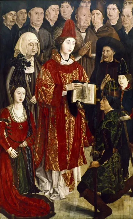 Framed Print : Altarpiece of St Vincent, 1460. Artist: Nuno Goncalves Framed Print : Altarpiece of St Vincent, 1460. Artist: Nuno Goncalves