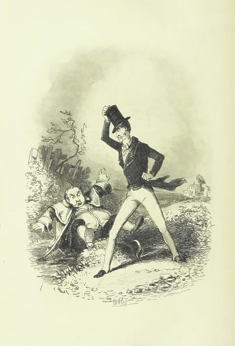 Framed Print : Altercation between two men, 1853. Creator: Unknown