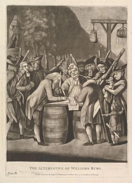 The Alternative of WIlliams-Burg, February 16, 1775. Creator