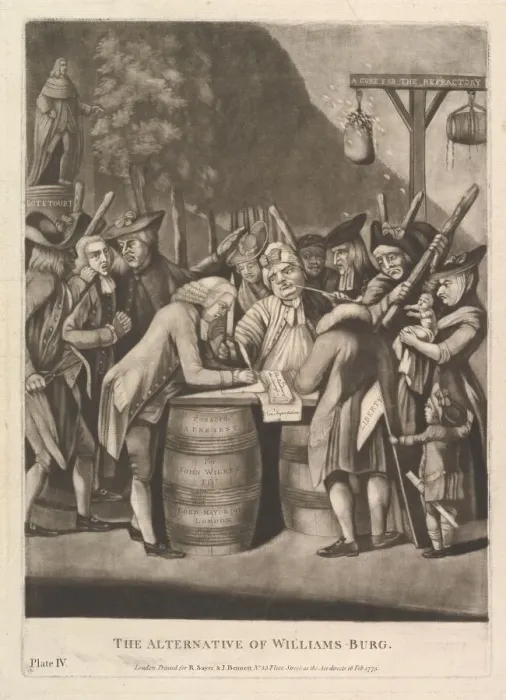Framed Print : The Alternative of WIlliams-Burg, February 16, 1775. Creator Framed Print : The Alternative of WIlliams-Burg, February 16, 1775. Creator