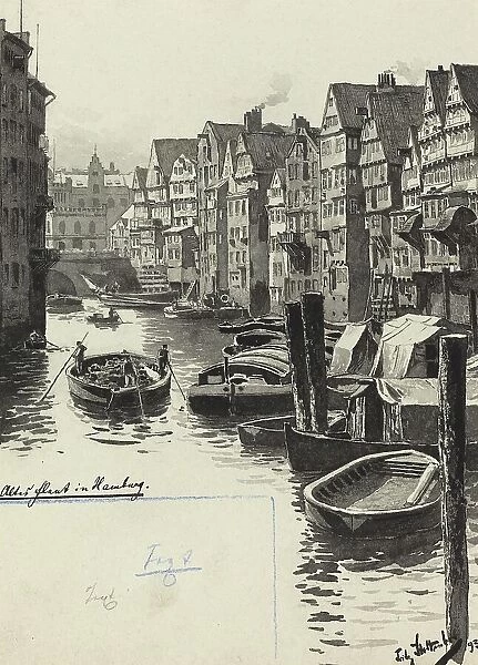 Altes Fleet, 1893. Creator: Fritz Stoltenberg
