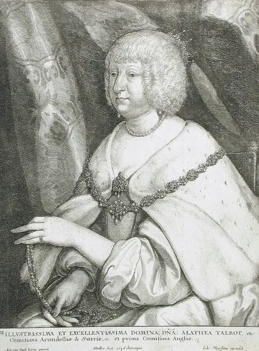 Framed Print : Althea Talbot, Lady Arundel, 1646. Creator: Wenceslaus Hollar Framed Print : Althea Talbot, Lady Arundel, 1646. Creator: Wenceslaus Hollar
