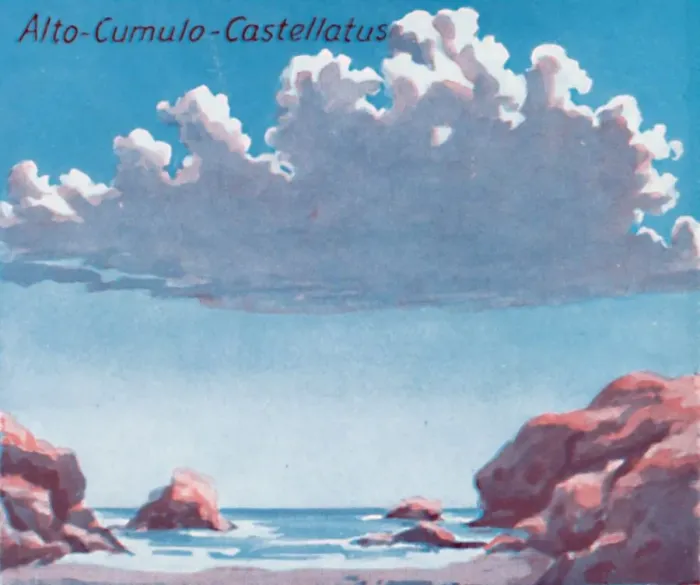 Framed Print : Alto-Cumulo-Castellatus - A Dozen of the Principal Cloud Forms In The Sky, 1935 Framed Print : Alto-Cumulo-Castellatus - A Dozen of the Principal Cloud Forms In The Sky, 1935