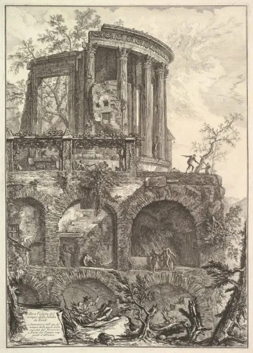 Framed Print : Altra V. del Tempio della Sibilla in Tivoli (Another view of the Temple of the Sib Framed Print : Altra V. del Tempio della Sibilla in Tivoli (Another view of the Temple of the Sib