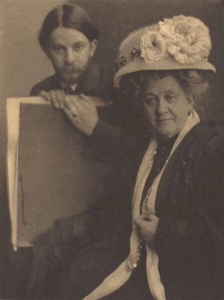 Alvin Langdon Coburn and His Mother, c. 1909. Creator: Clarence H White