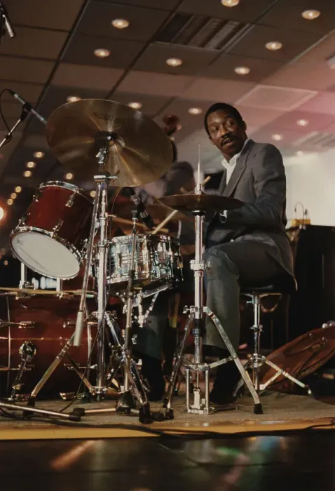 Framed Print : Alvin Queen, Jazz Inn Party, Nordwijk, Netherlands, 1989. Creator: Brian Foskett Framed Print : Alvin Queen, Jazz Inn Party, Nordwijk, Netherlands, 1989. Creator: Brian Foskett