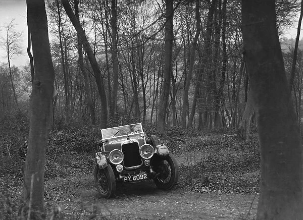 Alvis 12  /  50 at the Standard Car Owners Club Southern Counties Trial, Hale Wood, Chilterns, 1938