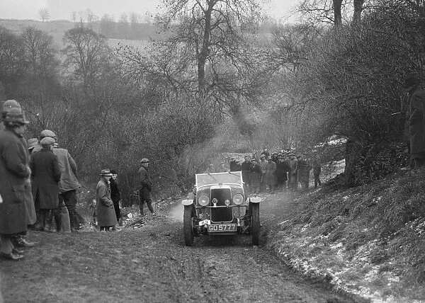 Alvis 12  /  60 of A Powys-Lybbe competing in the Sunbac Colmore Trial, Gloucestershire, 1933