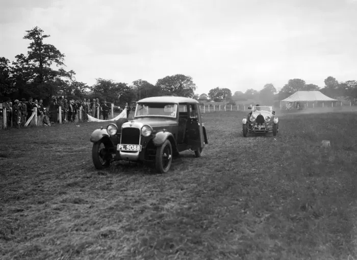 Framed Print : Alvis FWD and Bugatti Type 44 taking part in the Bugatti Owners Club gymkhana, 5 July 1931 Framed Print : Alvis FWD and Bugatti Type 44 taking part in the Bugatti Owners Club gymkhana, 5 July 1931