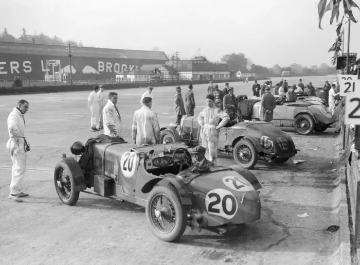 Framed Print : Alvis and Lea-Francis cars at the JCC Double Twelve race, Brooklands, 8 / 9 May 1931 Framed Print : Alvis and Lea-Francis cars at the JCC Double Twelve race, Brooklands, 8 / 9 May 1931