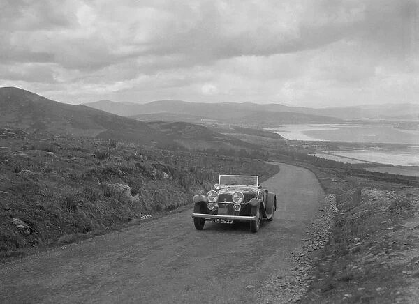 Alvis Speed Twenty tourer competing in the RSAC Scottish Rally, 1934. Artist: Bill Brunell