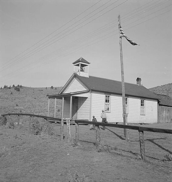 Nine a.m. four pupils attend this day, of the seven... eastern Oregon county school, 1939. Creator: Dorothea Lange