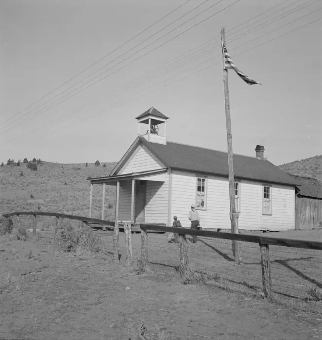 Framed Print : Nine a.m. four pupils attend this day, of the seven... eastern Oregon county school, 1939. Creator: Dorothea Lange Framed Print : Nine a.m. four pupils attend this day, of the seven... eastern Oregon county school, 1939. Creator: Dorothea Lange