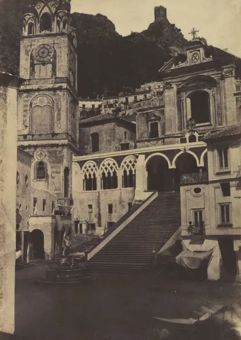 Framed Print : Amalfi, Cathedral, 1853. Creator: Firmin-Eugene Le Dien Framed Print : Amalfi, Cathedral, 1853. Creator: Firmin-Eugene Le Dien