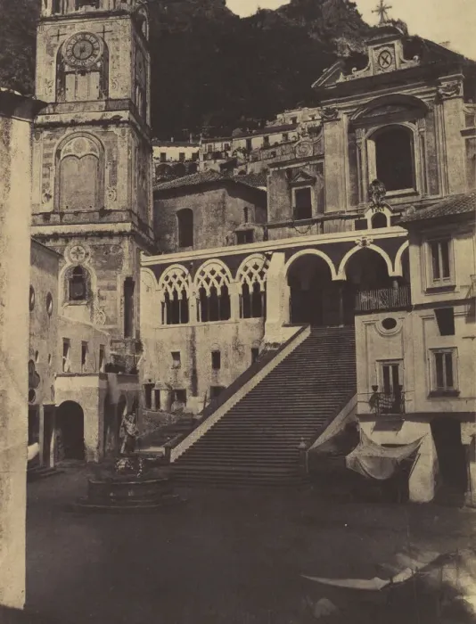 Framed Print : Amalfi, Cathedral, 1853. Creator: Firmin-Eugene Le Dien Framed Print : Amalfi, Cathedral, 1853. Creator: Firmin-Eugene Le Dien