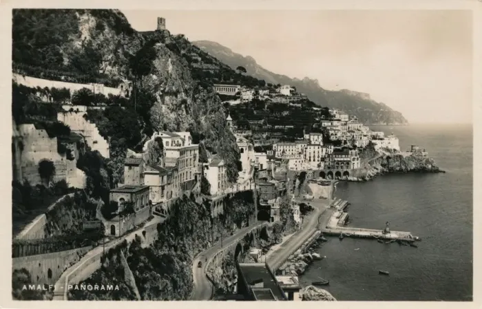 Framed Print : Amalfi - Panorama, c1910 Framed Print : Amalfi - Panorama, c1910
